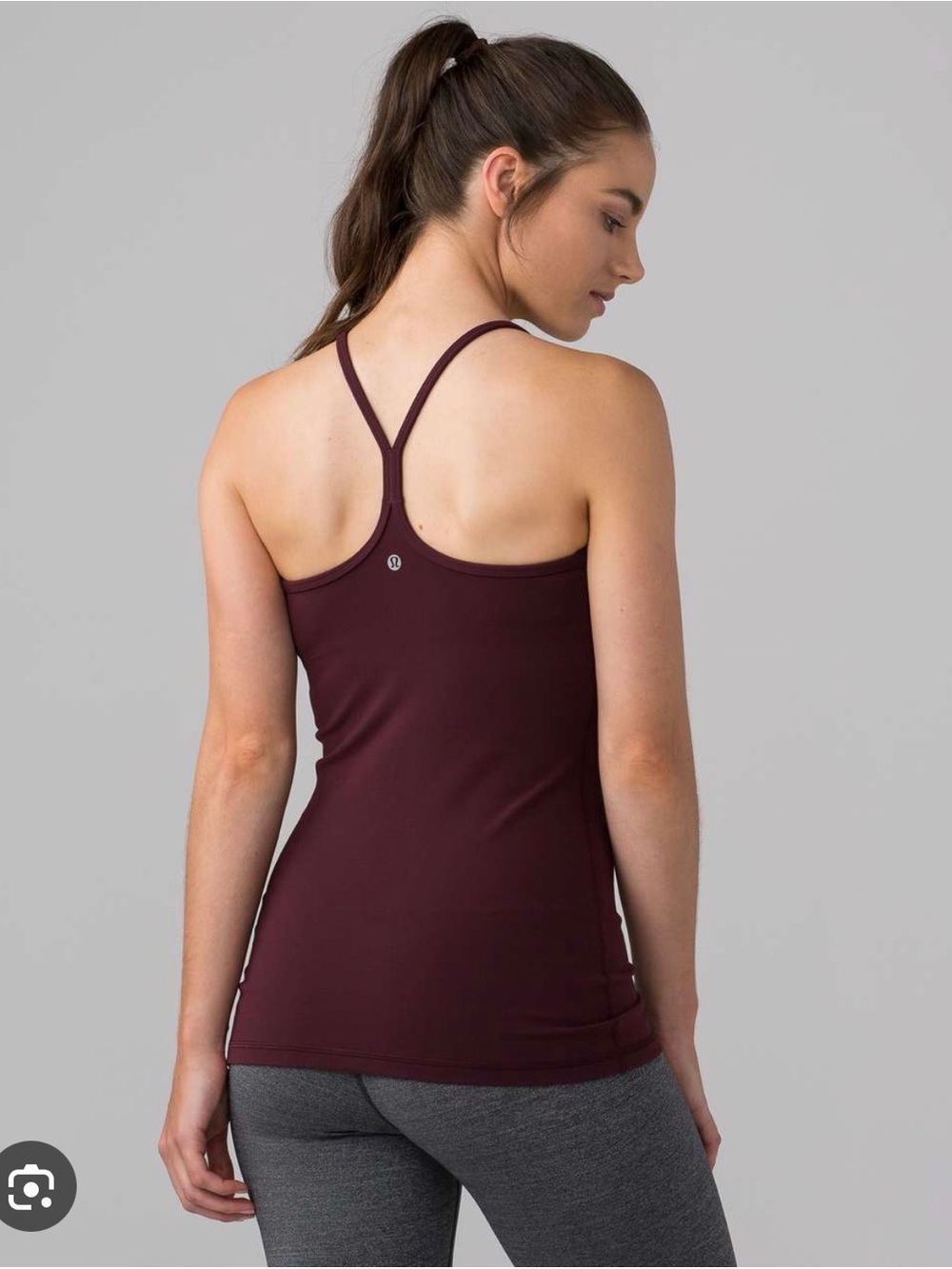 lululemon athletica Power Y Tank 8 Burgandy